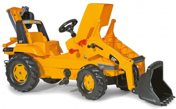 Tractor Cat con Bulldozer y Excavadora Rolly Toys Juguete